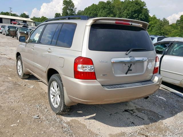 JTEHW21A170039951 - 2007 TOYOTA HIGHLANDER GOLD photo 3