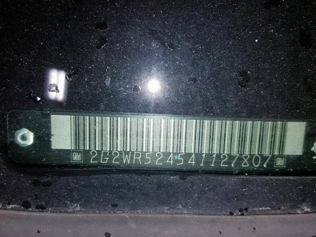 2G2WR524541127807 - 2004 PONTIAC GRAND PRIX BLACK photo 10