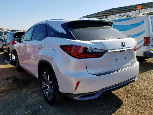 2T2BGMCA4KC036410 - 2019 LEXUS RX 450H WHITE photo 3