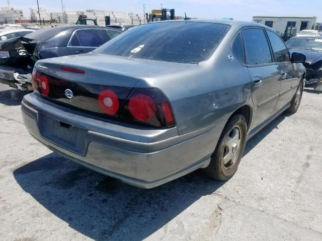 2G1WF52E059295878 - 2005 CHEVROLET IMPALA TURQUOISE photo 4