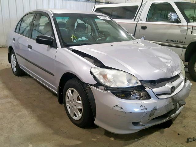 1HGES16305L017380 - 2005 HONDA CIVIC DX V SILVER photo 1