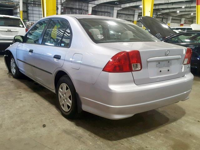 1HGES16305L017380 - 2005 HONDA CIVIC DX V SILVER photo 3