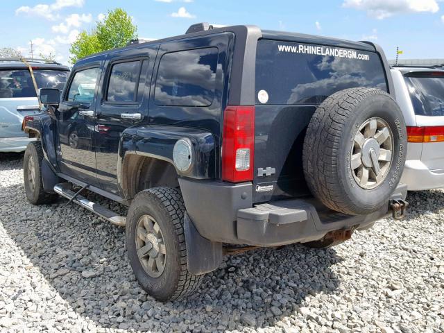 5GTDN136268165415 - 2006 HUMMER H3 BLACK photo 3