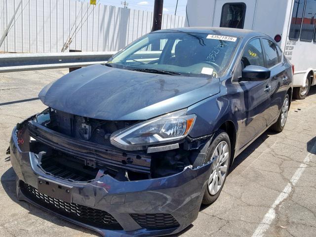 3N1AB7AP7GY309132 - 2016 NISSAN SENTRA S BLUE photo 2