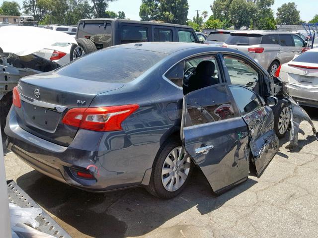 3N1AB7AP7GY309132 - 2016 NISSAN SENTRA S BLUE photo 4