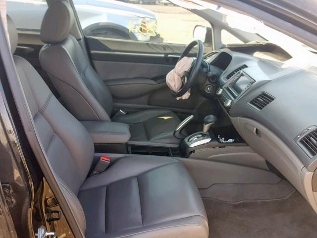 2HGFA16969H345711 - 2009 HONDA CIVIC EXL 黑色 照片 5