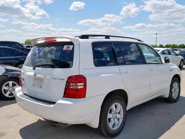 JTEGF21A310026282 - 2001 TOYOTA HIGHLANDER WHITE photo 4