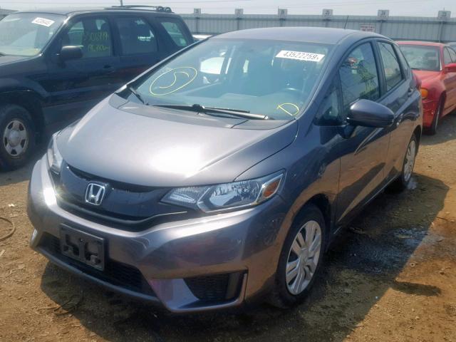 JHMGK5H57HS017561 - 2017 HONDA FIT LX GRAY photo 2