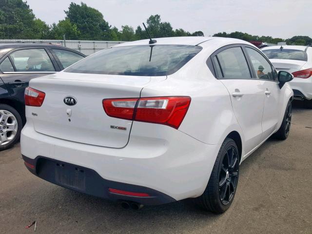 KNADN4A37D6189278 - 2013 KIA RIO EX WHITE photo 4