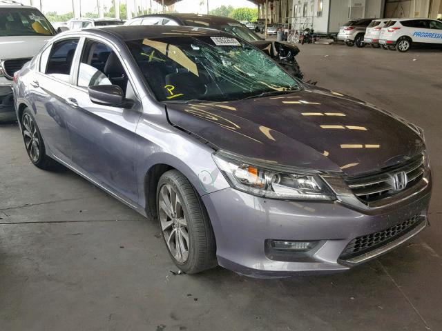 1HGCR2E57FA120613 - 2015 HONDA ACCORD SPO GRAY photo 1