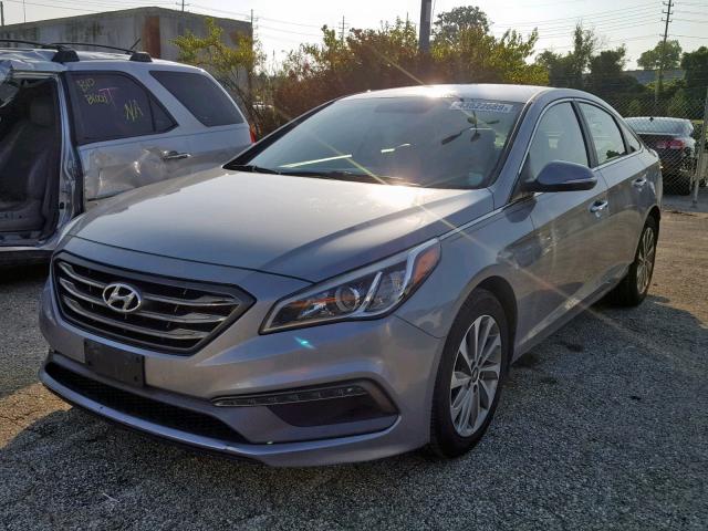 5NPE34AF1FH042034 - 2015 HYUNDAI SONATA SPO GRAY photo 2