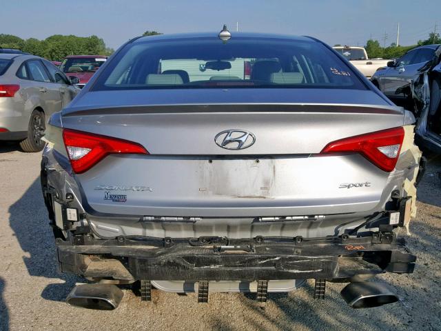 5NPE34AF1FH042034 - 2015 HYUNDAI SONATA SPO GRAY photo 9