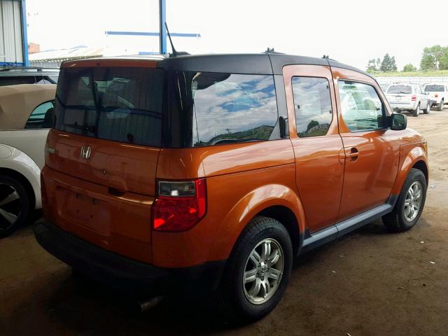 5J6YH28747L016388 - 2007 HONDA ELEMENT EX ORANGE photo 4