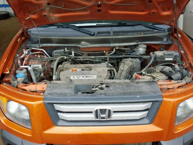 5J6YH28747L016388 - 2007 HONDA ELEMENT EX ORANGE photo 7