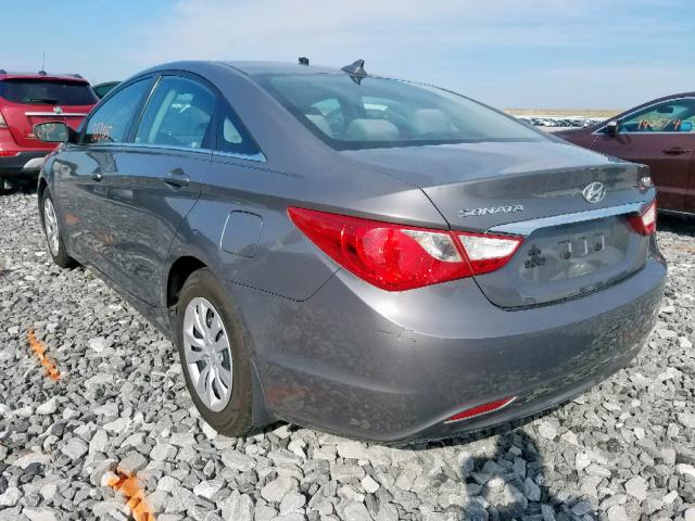 5NPEB4AC8DH571177 - 2013 HYUNDAI SONATA GLS SILVER photo 3