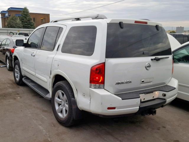 5N1AA0NC9FN604402 - 2015 NISSAN ARMADA SV WHITE photo 3