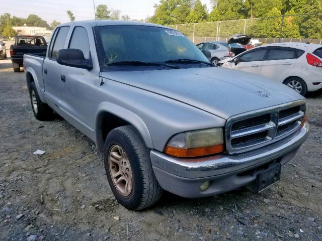 1B7HL48N42S697780 - 2002 DODGE DAKOTA QUA SILVER photo 1