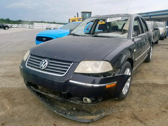 WVWPD63B93P053245 - 2003 VOLKSWAGEN PASSAT GLS BLACK photo 2