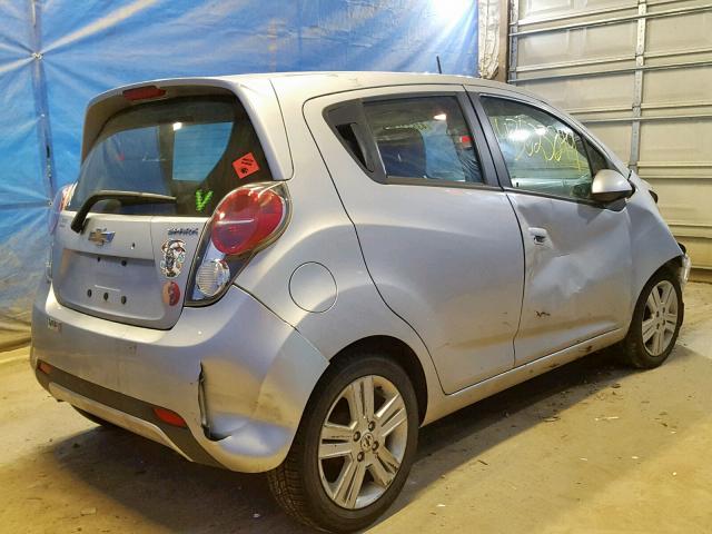 KL8CD6S98EC423570 - 2014 CHEVROLET SPARK 1LT SILVER photo 4