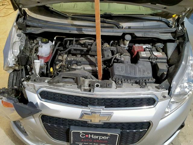 KL8CD6S98EC423570 - 2014 CHEVROLET SPARK 1LT SILVER photo 7