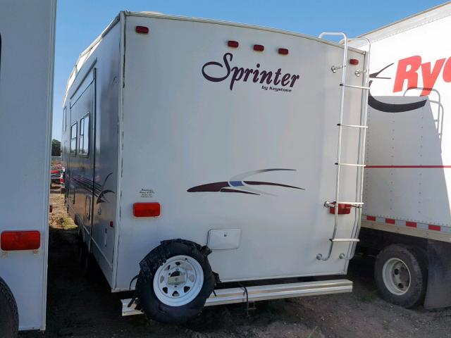 4YDF2752021204296 - 2002 KEYSTONE SPRINTER WHITE photo 3