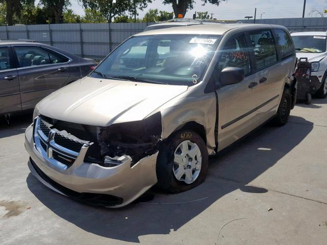 2C4RDGBG7DR693739 - 2013 DODGE GRAND CARA TAN photo 2