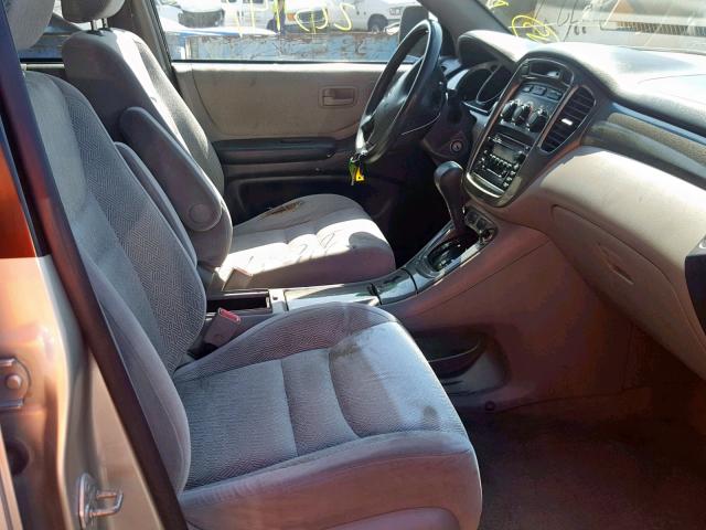 JTEGF21A120053126 - 2002 TOYOTA HIGHLANDER GRAY photo 5