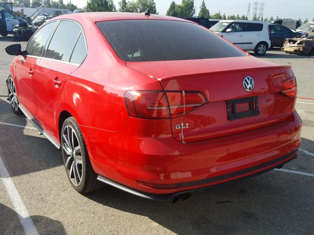 3VW4T7AJ3JM221905 - 2018 VOLKSWAGEN JETTA GLI RED photo 3