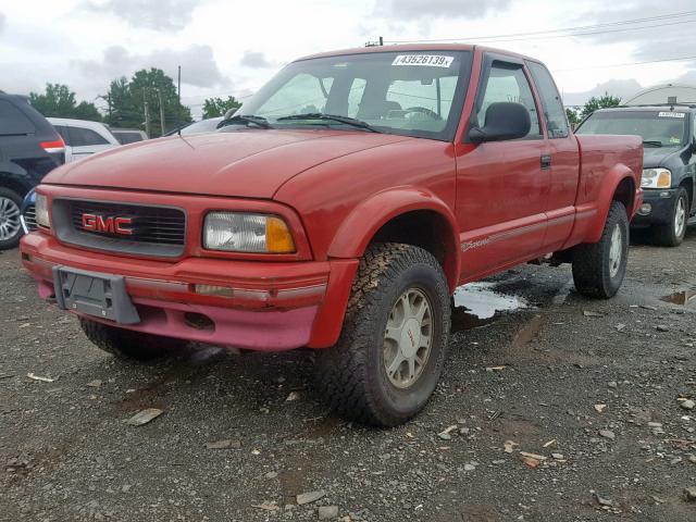 1GTCT19W1SK523682 - 1995 GMC SONOMA RED photo 2