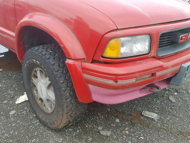 1GTCT19W1SK523682 - 1995 GMC SONOMA RED photo 9