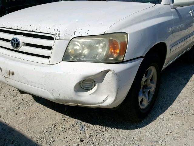 JTEGP21A460119042 - 2006 TOYOTA HIGHLANDER WHITE photo 9