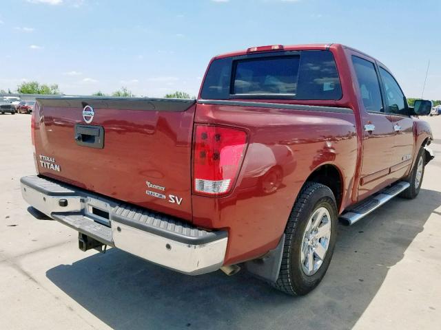 1N6BA0ED6EN515397 - 2014 NISSAN TITAN S RED photo 4