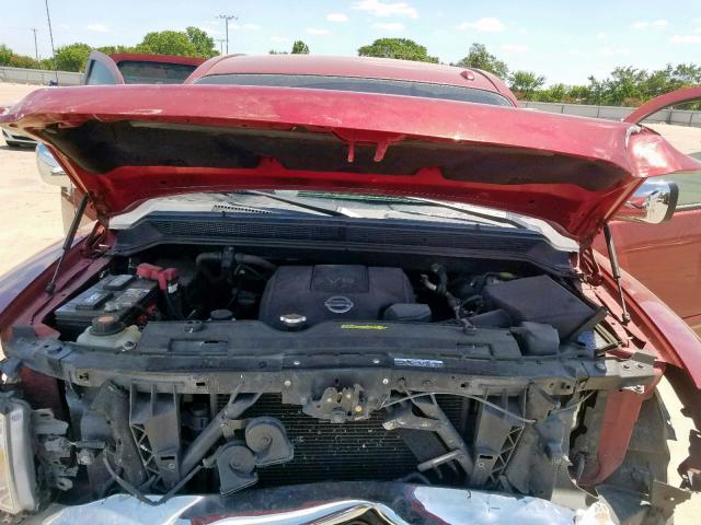 1N6BA0ED6EN515397 - 2014 NISSAN TITAN S RED photo 7