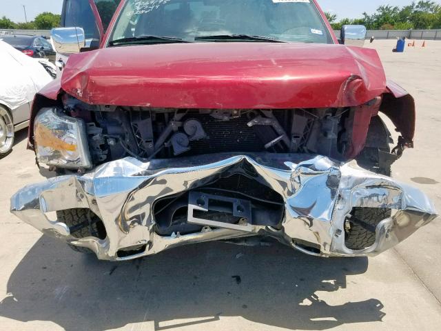 1N6BA0ED6EN515397 - 2014 NISSAN TITAN S RED photo 9