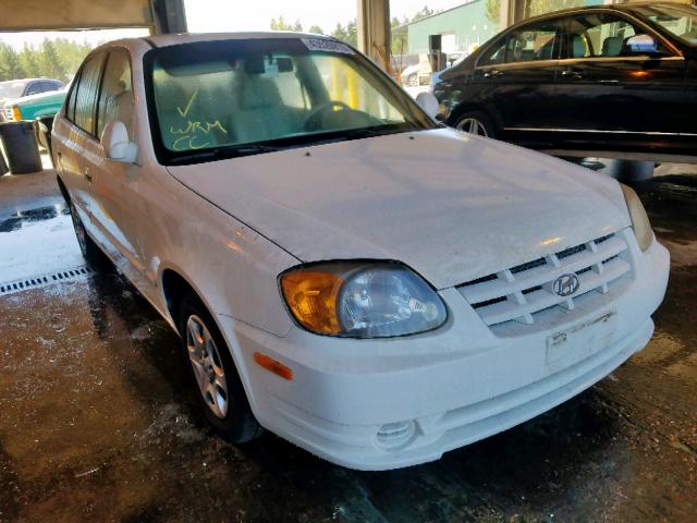 KMHCG45C43U467627 - 2003 HYUNDAI ACCENT GL WHITE photo 1