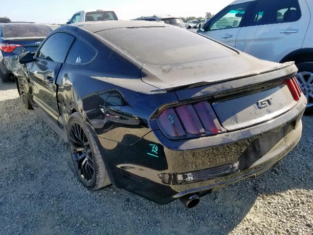 1FA6P8CF6H5281620 - 2017 FORD MUSTANG GT BLACK photo 3