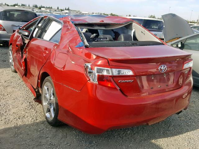 4T1BF1FK4CU619697 - 2012 TOYOTA CAMRY BASE RED photo 3
