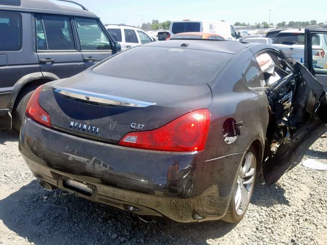 JNKCV64E98M123063 - 2008 INFINITI G37 BASE BLACK photo 4