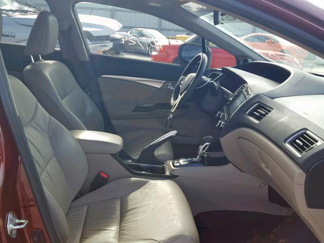 2HGFB2F92FH529090 - 2015 HONDA CIVIC EXL 栗色 照片 5