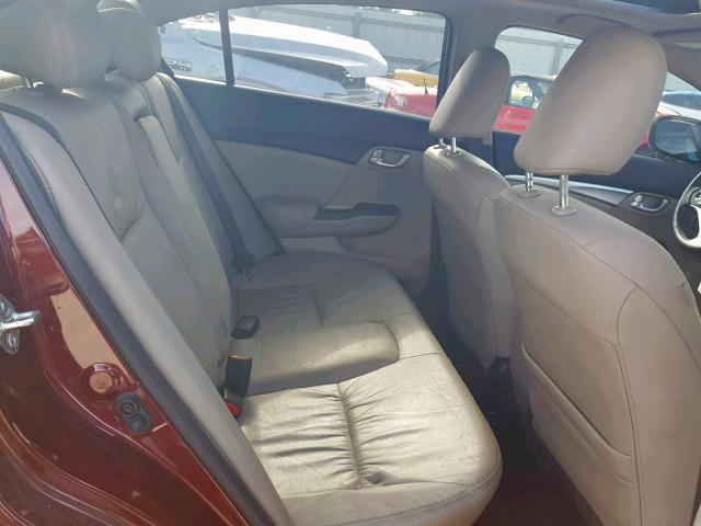 2HGFB2F92FH529090 - 2015 HONDA CIVIC EXL 栗色 照片 6