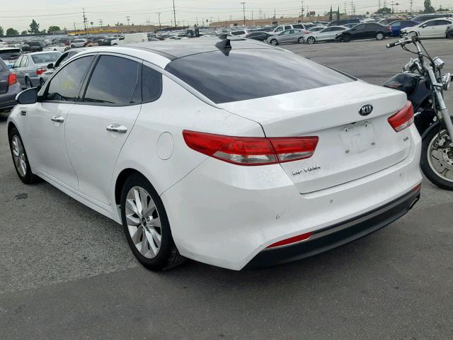 5XXGU4L38GG013023 - 2016 KIA OPTIMA EX WHITE photo 3