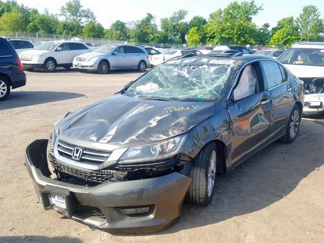 1HGCR2F85EA279928 - 2014 HONDA ACCORD EXL GRAY photo 2