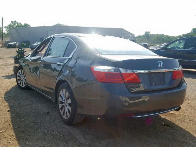 1HGCR2F85EA279928 - 2014 HONDA ACCORD EXL GRAY photo 3