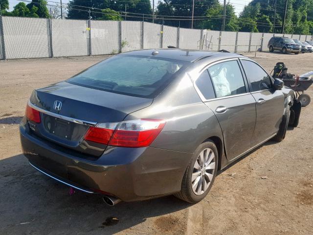 1HGCR2F85EA279928 - 2014 HONDA ACCORD EXL GRAY photo 4