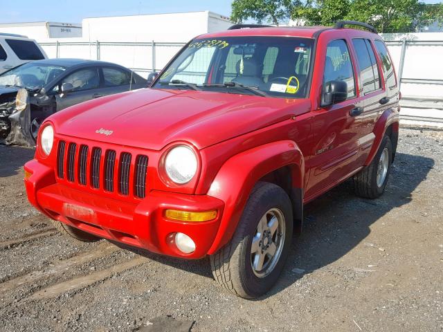 1J4GL58K02W313097 - 2002 JEEP LIBERTY LI RED photo 2