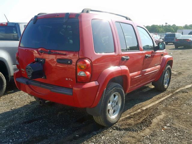 1J4GL58K02W313097 - 2002 JEEP LIBERTY LI RED photo 4