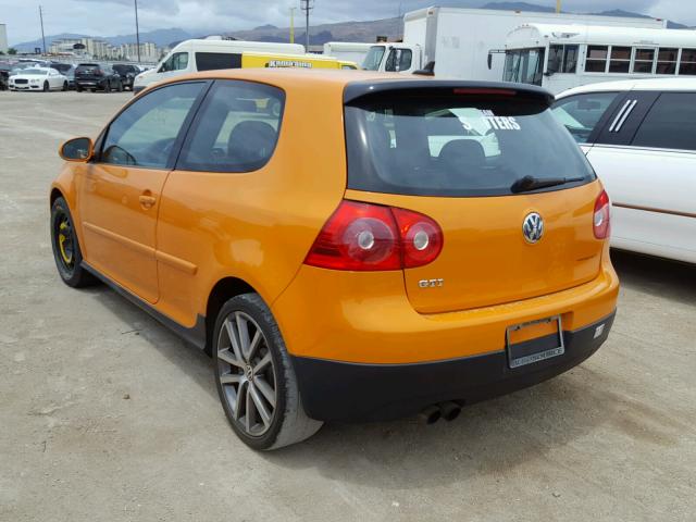 WVWFV71K27W158481 - 2007 VOLKSWAGEN NEW GTI FA ORANGE photo 3