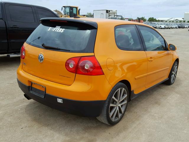 WVWFV71K27W158481 - 2007 VOLKSWAGEN NEW GTI FA ORANGE photo 4