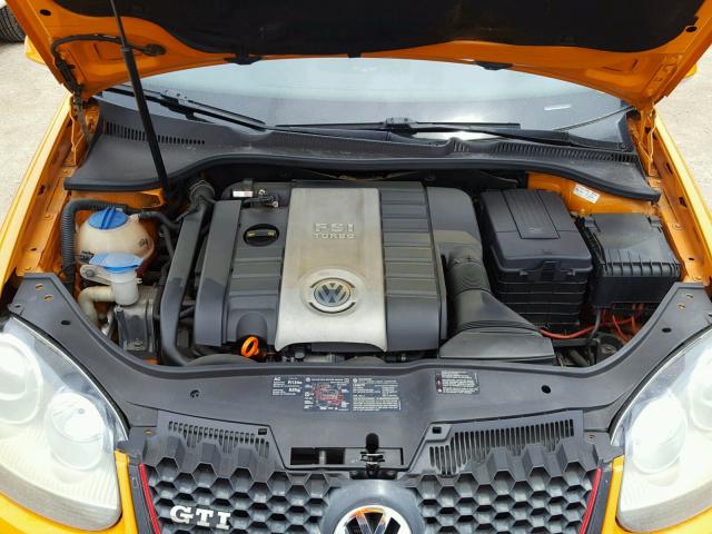 WVWFV71K27W158481 - 2007 VOLKSWAGEN NEW GTI FA ORANGE photo 7