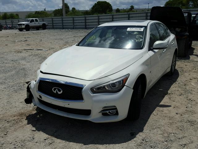 JN1BV7AR6EM691506 - 2014 INFINITI Q50 BASE WHITE photo 2